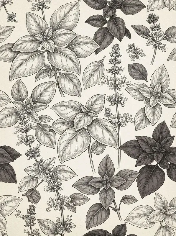 19th Century Engraved Seamless Patterns