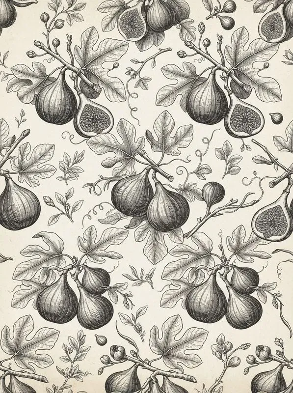 19th Century Engraved Seamless Patterns