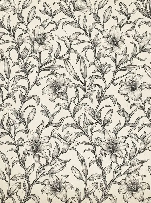 19th Century Engraved Seamless Patterns