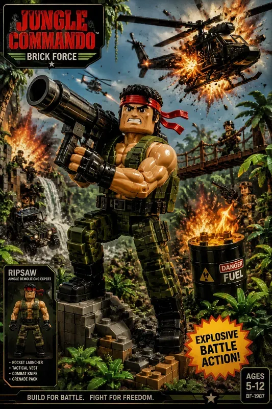 80s Action Brick Hero Generator