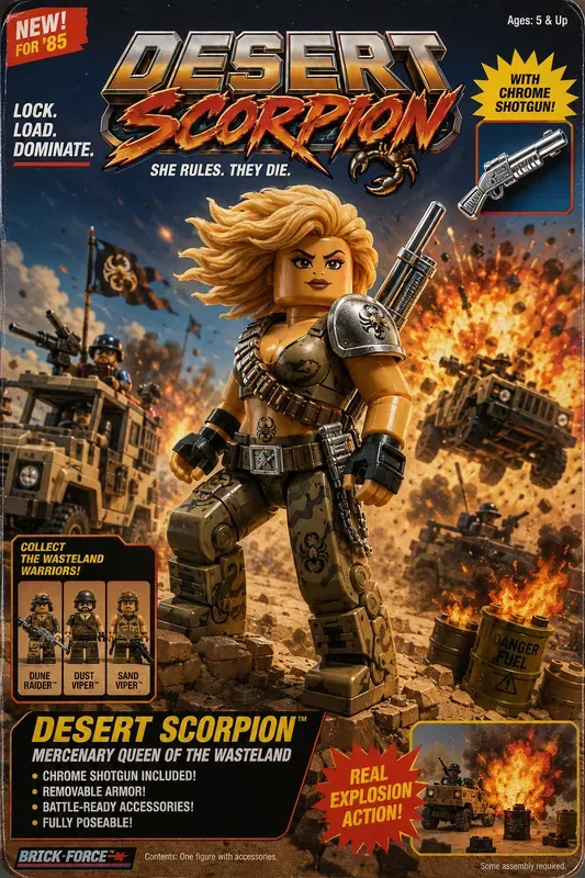 80s Action Brick Hero Generator