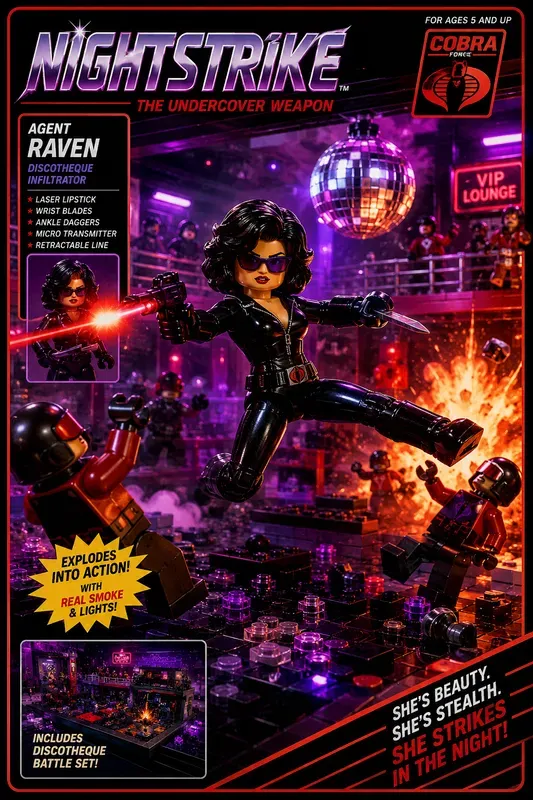 80s Action Brick Hero Generator
