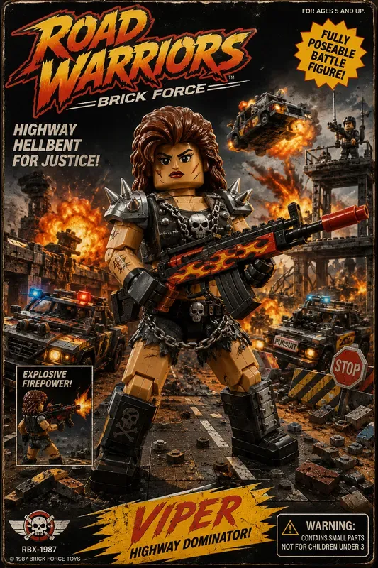 80s Action Brick Hero Generator