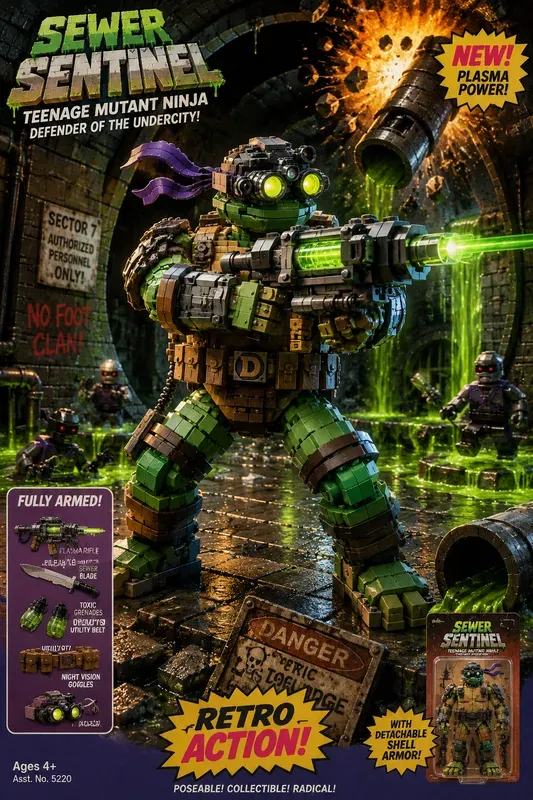 80s Action Brick Hero Generator
