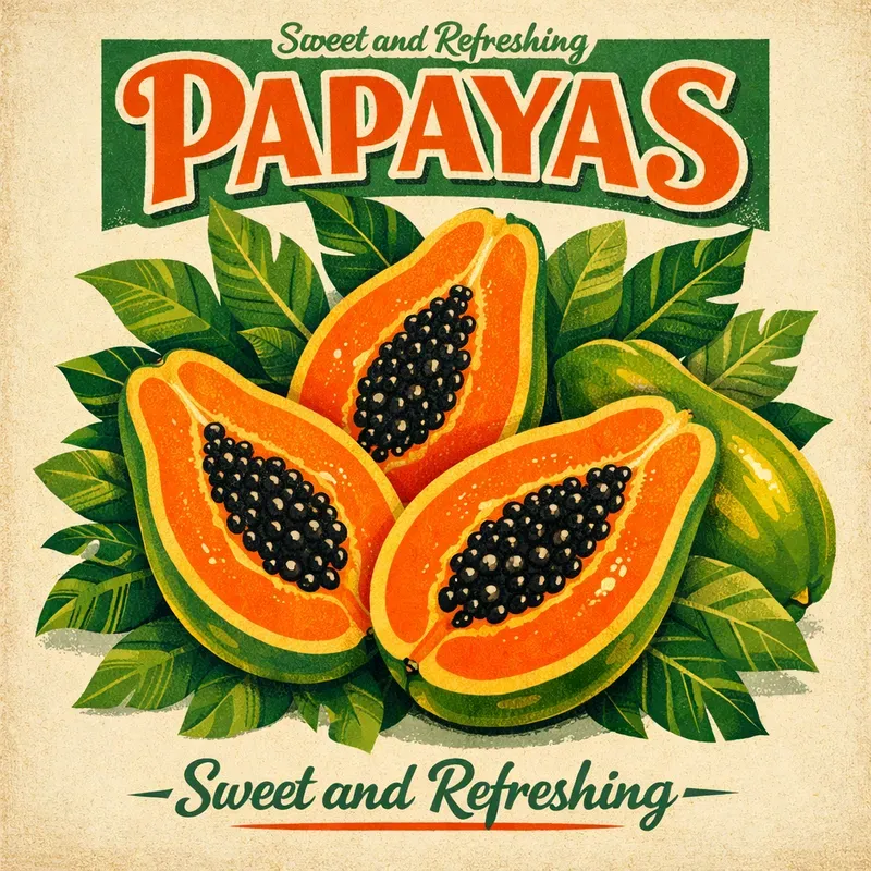 Vintage Fruit Market Posters