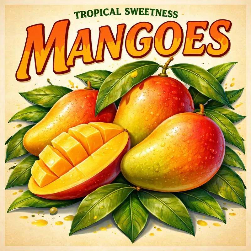 Vintage Fruit Market Posters