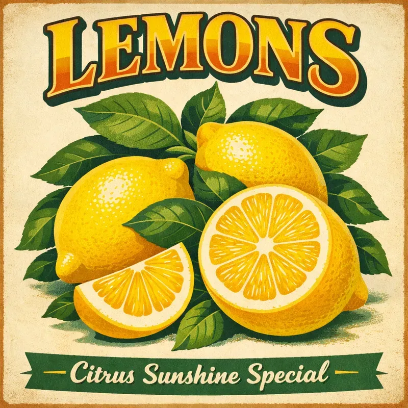 Vintage Fruit Market Posters
