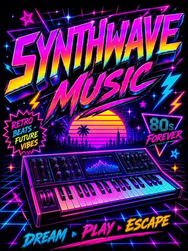80s Neon Tshirt Poster Sticker Designers