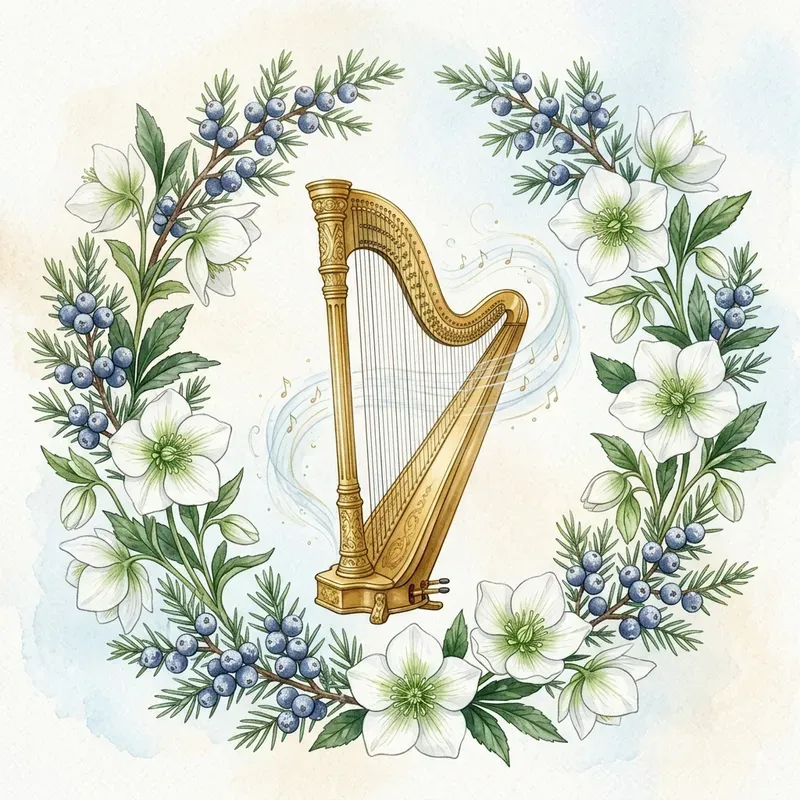 Elegant Botanical Wedding Avatar Art
