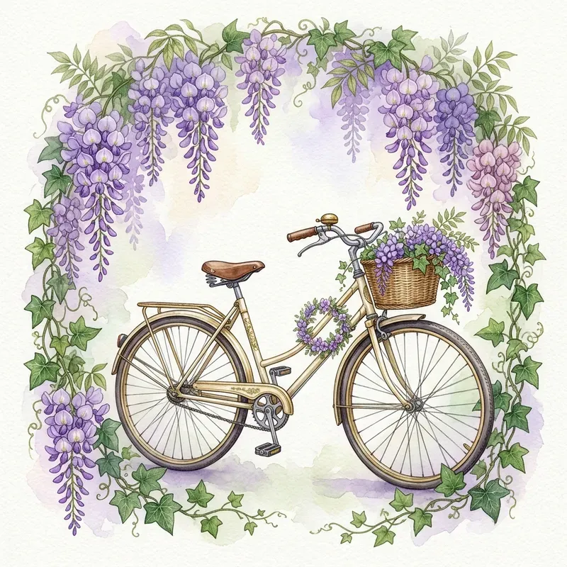 Elegant Botanical Wedding Avatar Art