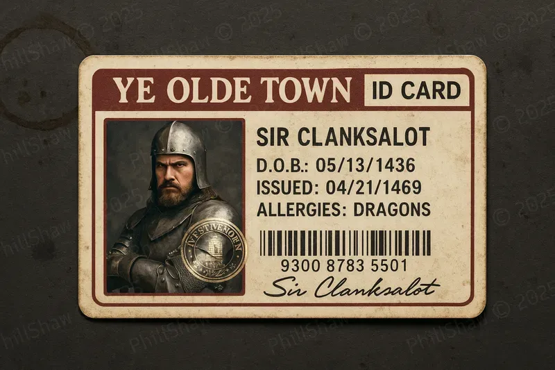 Novelty Id Cards