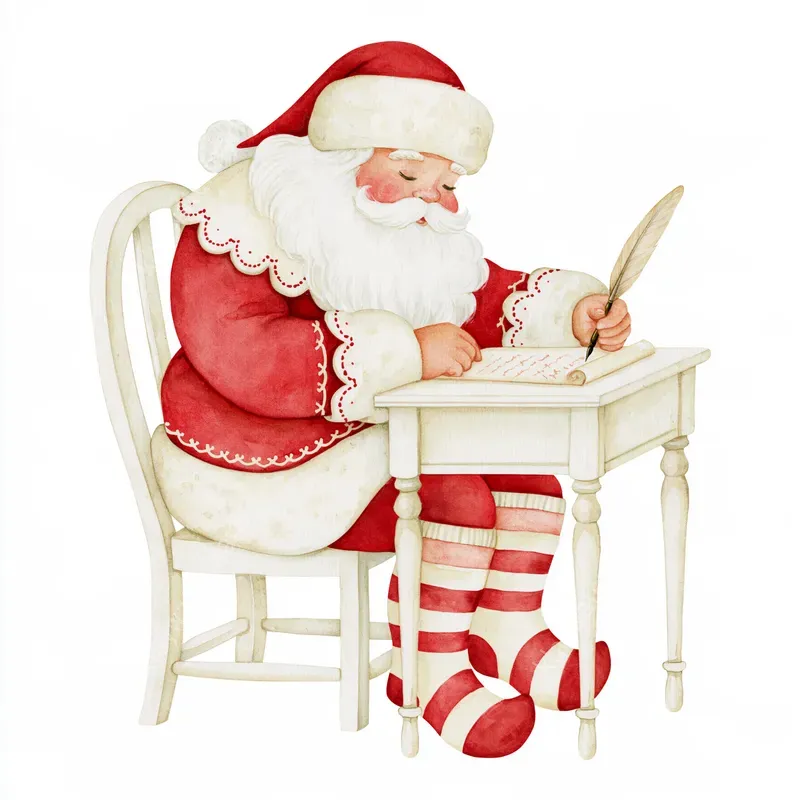 North Pole Storybook Watercolor Clipart