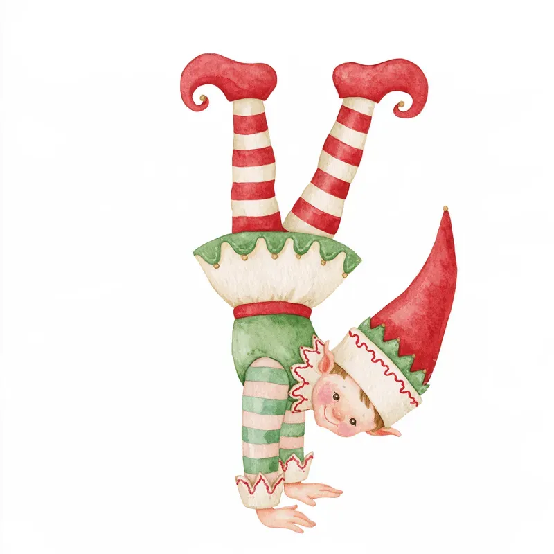 North Pole Storybook Watercolor Clipart