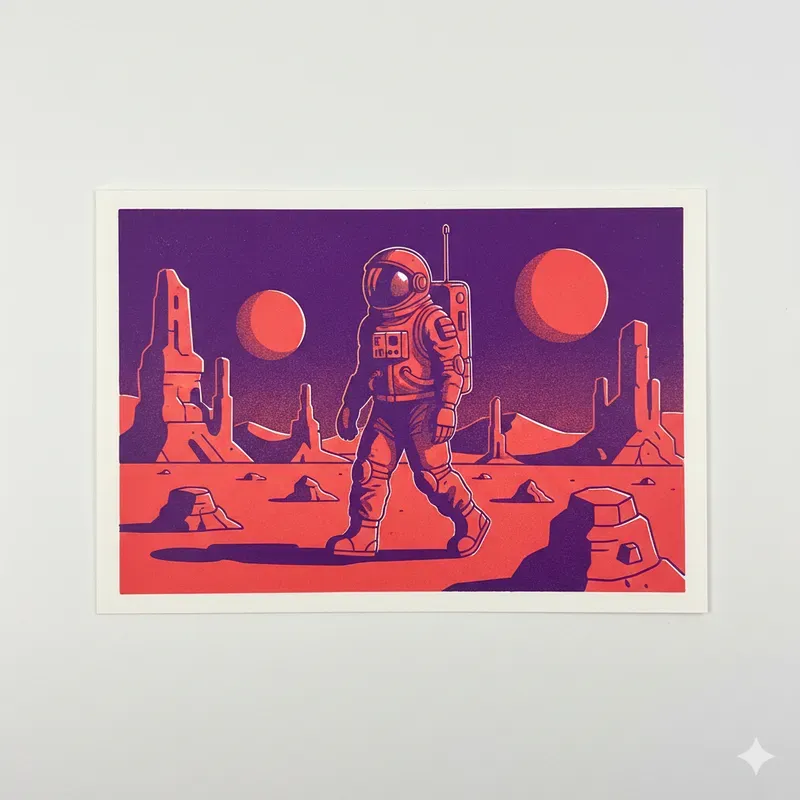 80s Retro Risograph Art Prints