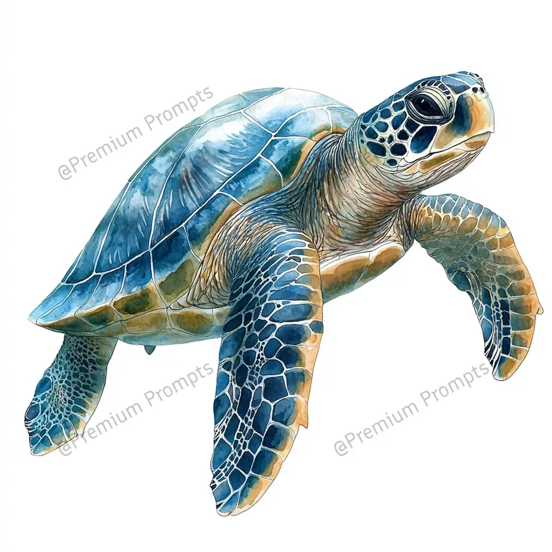Detailed Reptile Watercolor Cliparts