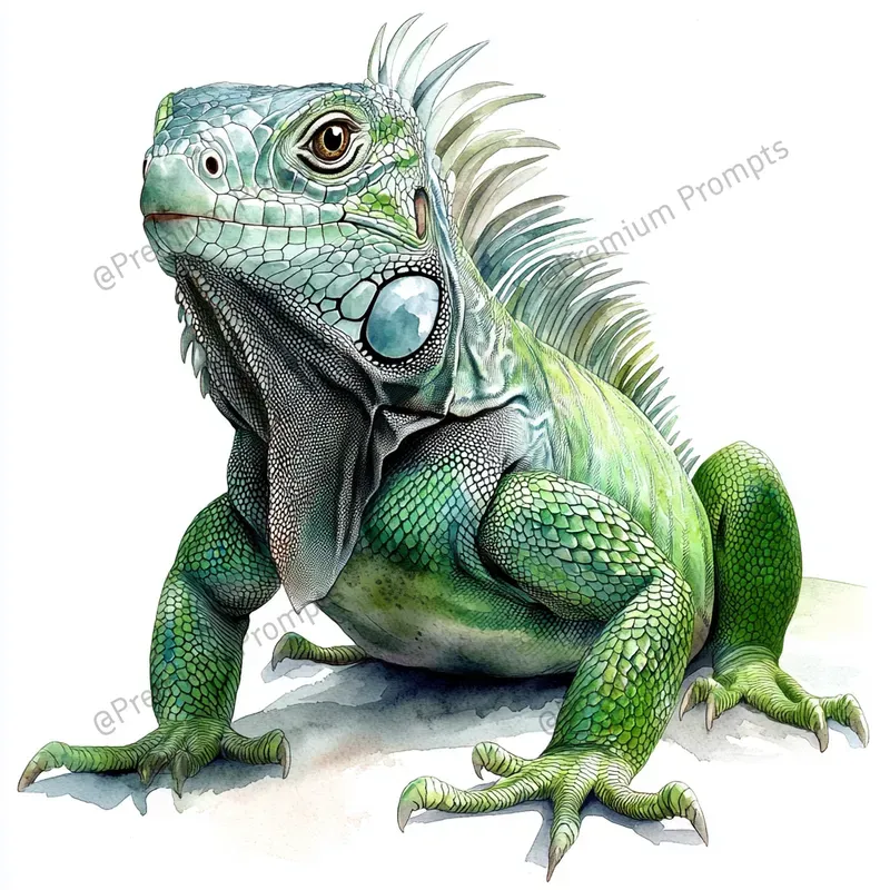 Detailed Reptile Watercolor Cliparts