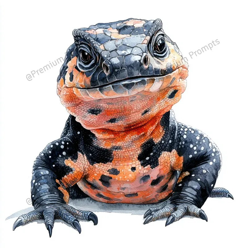 Detailed Reptile Watercolor Cliparts