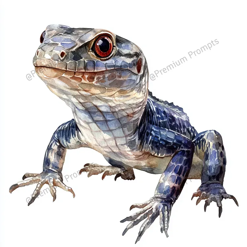 Detailed Reptile Watercolor Cliparts