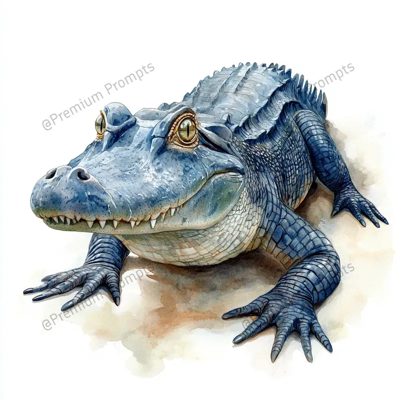 Detailed Reptile Watercolor Cliparts