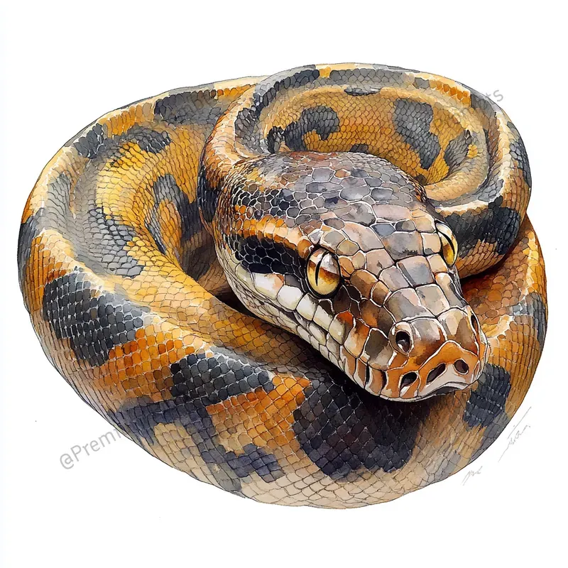Detailed Reptile Watercolor Cliparts