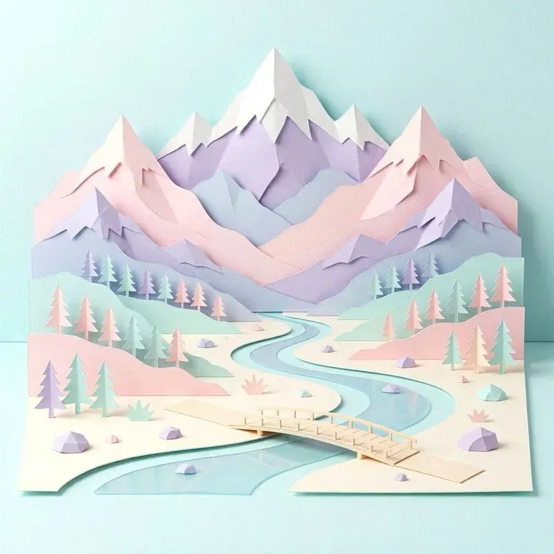 3d Paper Cutout Flat Illustrations