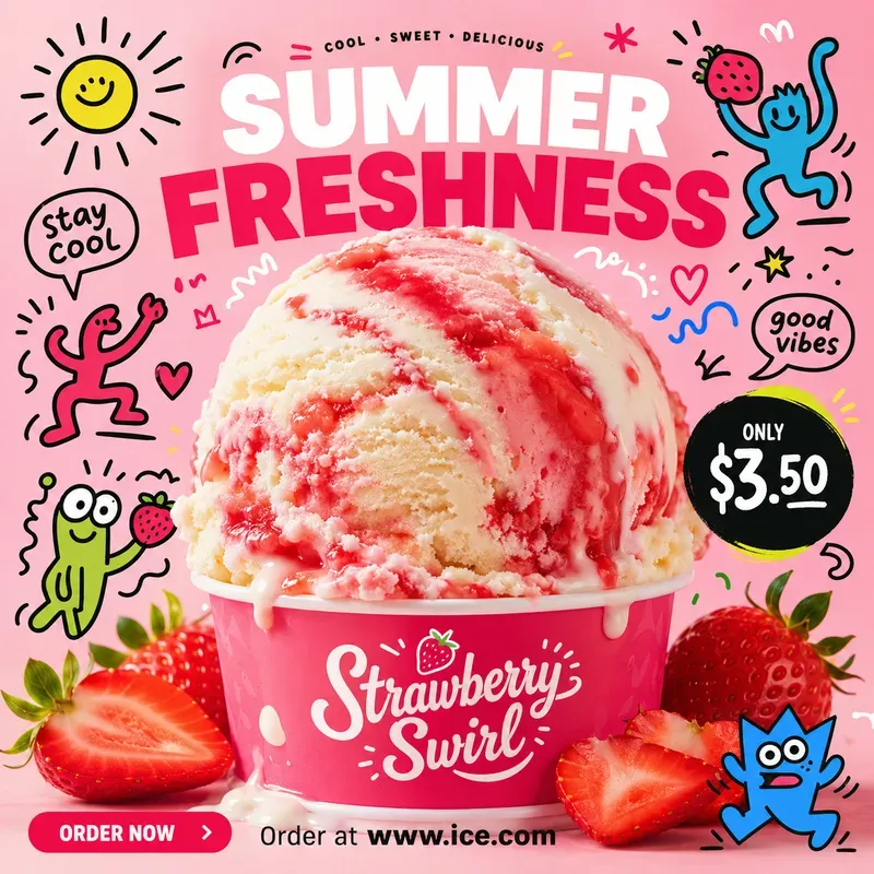 Artisan Ice Cream Social Media Ads