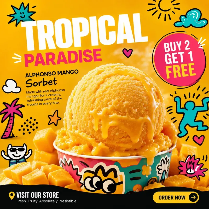 Artisan Ice Cream Social Media Ads