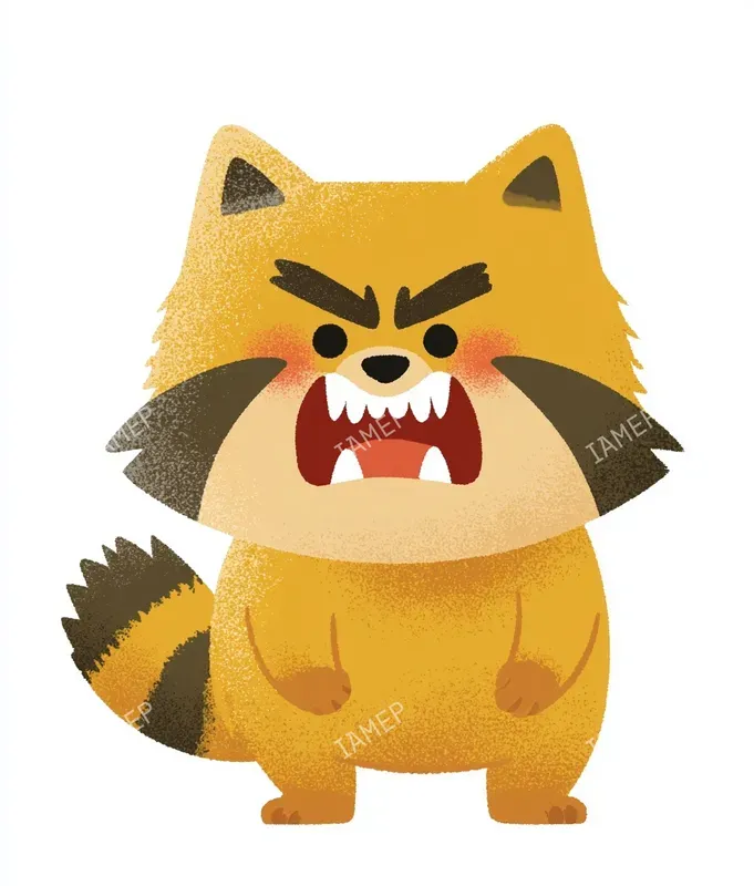 Angry Cute Animal Stickers