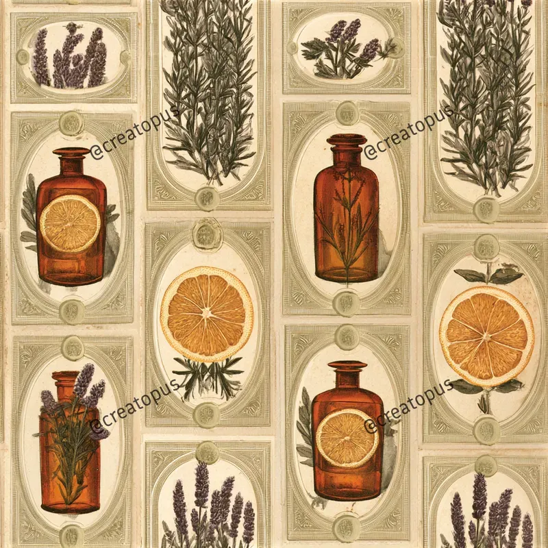 Antique Apothecary Label Patterns