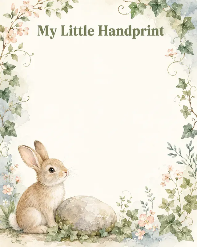 Woodland Baby Handprint Keepsakes