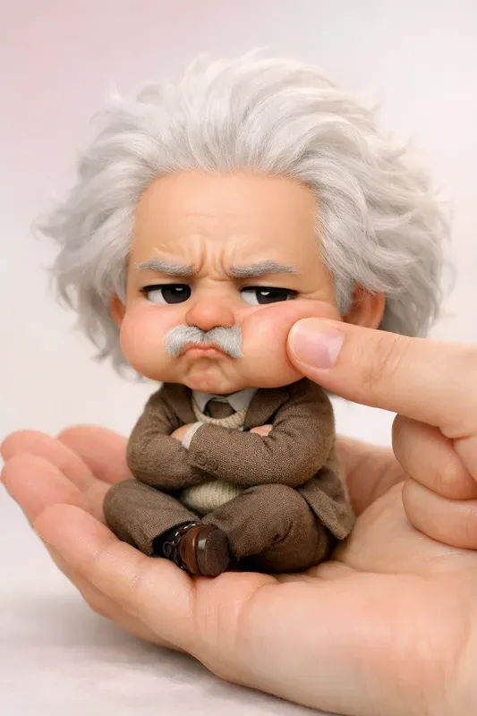 Annoyed 3D Chibis On Human Palms