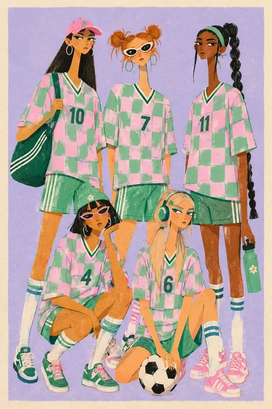Quirky Elongated Indie Group Portraits
