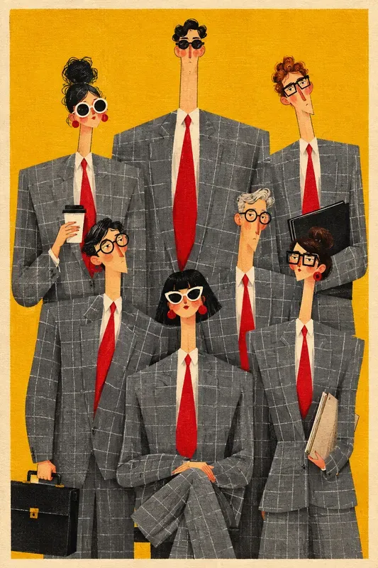 Quirky Elongated Indie Group Portraits