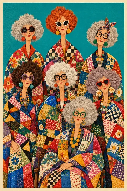 Quirky Elongated Indie Group Portraits