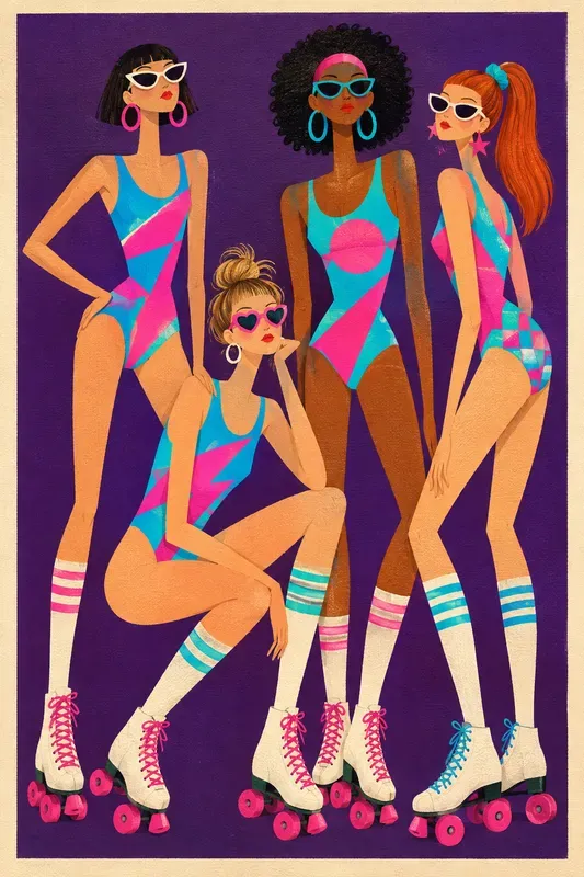 Quirky Elongated Indie Group Portraits