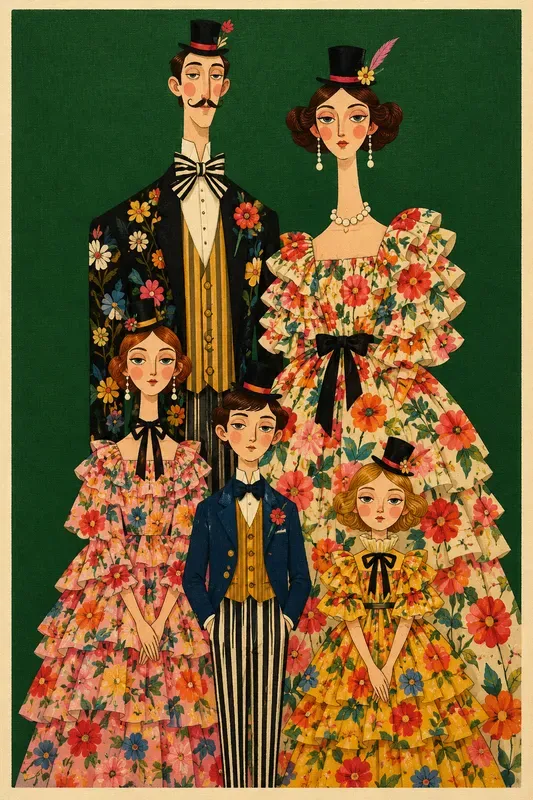 Quirky Elongated Indie Group Portraits