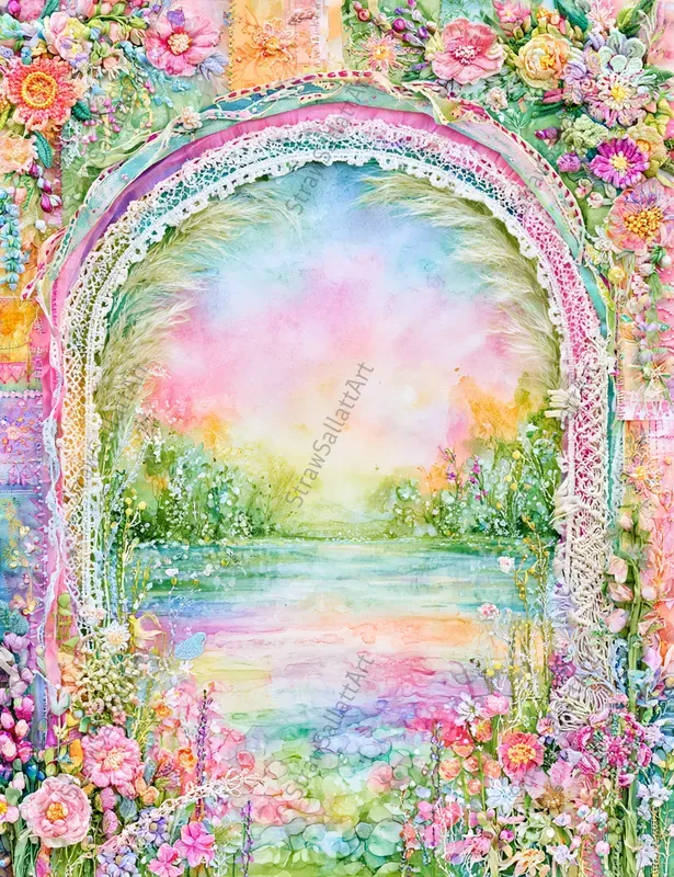 Boho Hippie Wedding Junk Journal Art