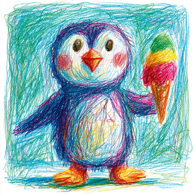 Children Crayon Storybook Art