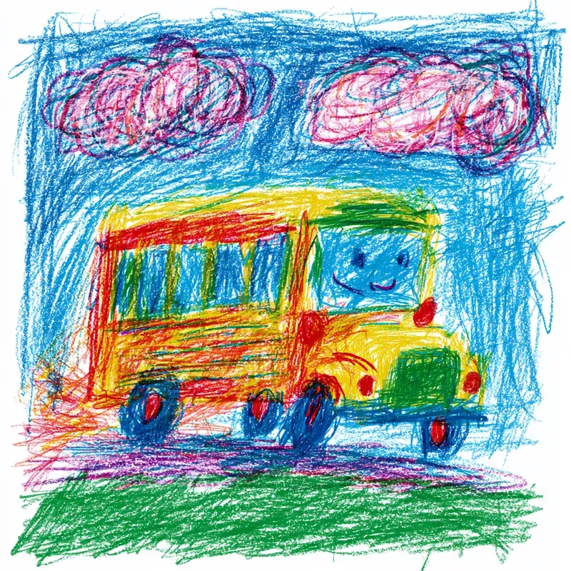 Children Crayon Storybook Art