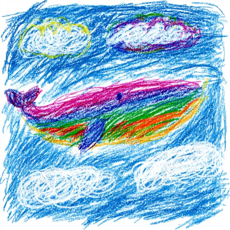 Children Crayon Storybook Art