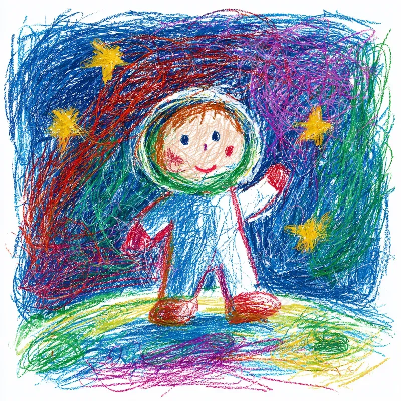 Children Crayon Storybook Art