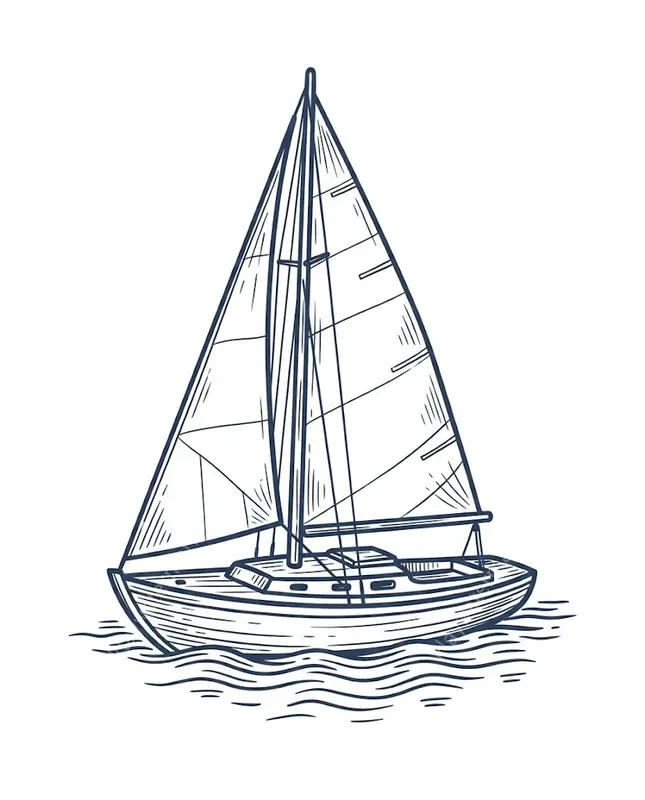 Vintage Beach Line Art Icons