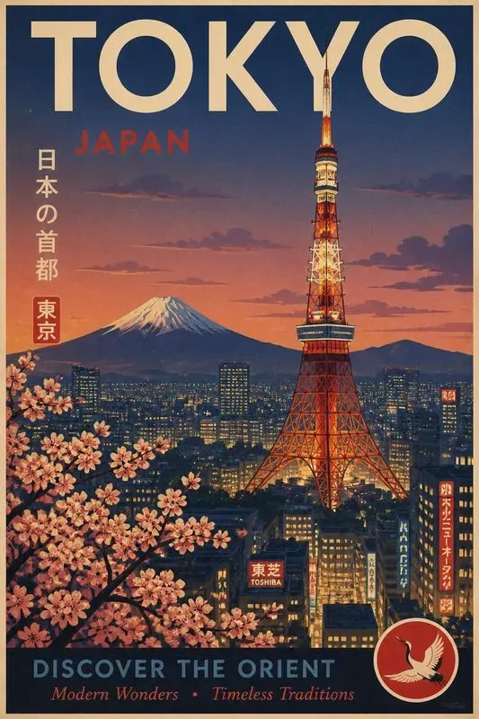 World Cities Retro Poster Generator