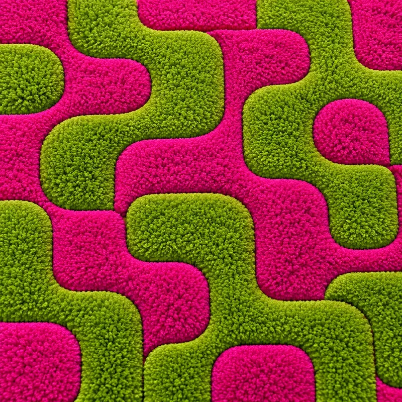 Retro Groovy Tufted Rug Design Assets