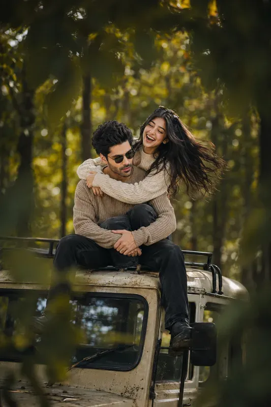 Cinematic Jeep Couple Portraits