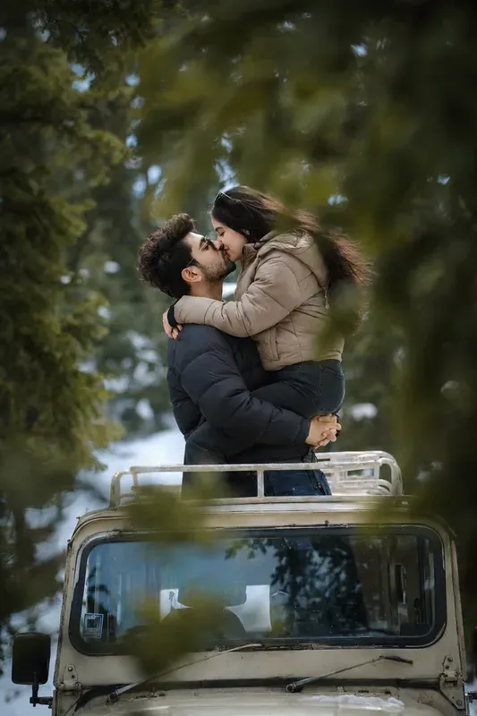Cinematic Jeep Couple Portraits