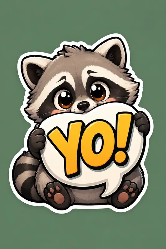 Cute Kawaii Hi Animal Stickers