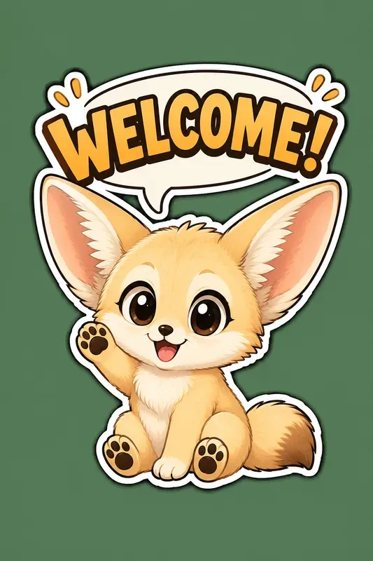 Cute Kawaii Hi Animal Stickers