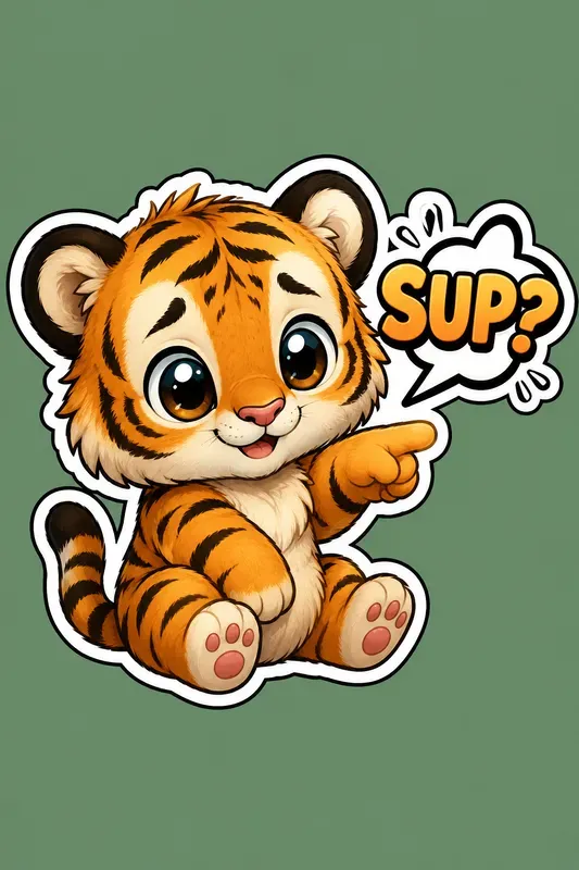 Cute Kawaii Hi Animal Stickers