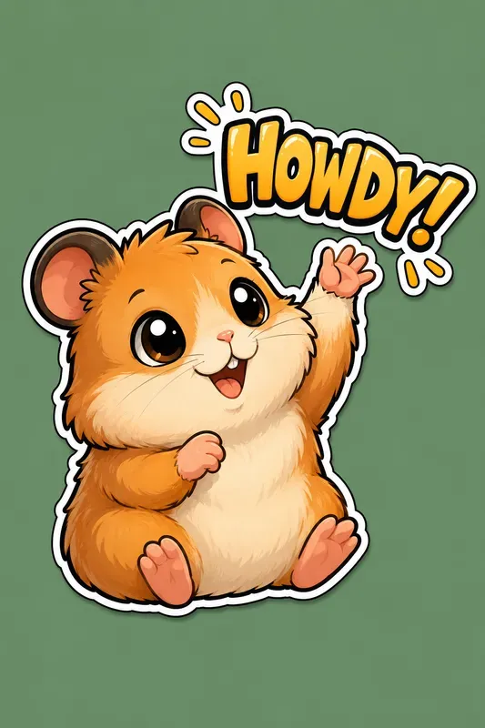 Cute Kawaii Hi Animal Stickers